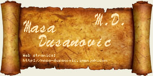 Maša Dušanović vizit kartica